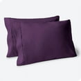 thumbnail image 1 of The Great American Store Queen Pillow Cases Solid Purple - 8 Pack - Envelope Closure - Soft Brushed Microfiber Fabric - Shrinkage and Fade Resistant Pillow Cases Queen Size 20 X 30 Inches, 1 of 4