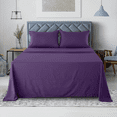 thumbnail image 1 of The Great American Store Queen Size Bed Sheet Set - Stripe Purple Hotel Luxury Bed Sheets - Extra Soft - Deep Pockets - Easy Fit - Breathable & Cooling Sheets, 1 of 4