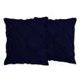 thumbnail image 1 of The Great American Store Set of 2 Pinch Pleat Pillow Shams (Throw 17 x 17, Navy Blue) 1800 Series Brushed Microfiber - Wrinkle & Stain Resistant Decorative Bed Pillow Shams, 1 of 3