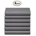 thumbnail image 1 of The Great American Store Ultra-Soft 1800 Series Microfiber Solid Flat Sheet (Pack of 6, King, Grey)- Top Sheets - Hypoallergenic - Wrinkle, Fade, Stain Resistant, 1 of 5