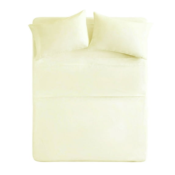 The Great American Store's 1800 Series Double Brushed- Sleeper Sofa Sheets Queen XL Size (60 x 80 + 12 Inch Deep) - Solid Ivory - Super Soft, Wrinkle & Fade Resitant Sofa Bed Sheets
