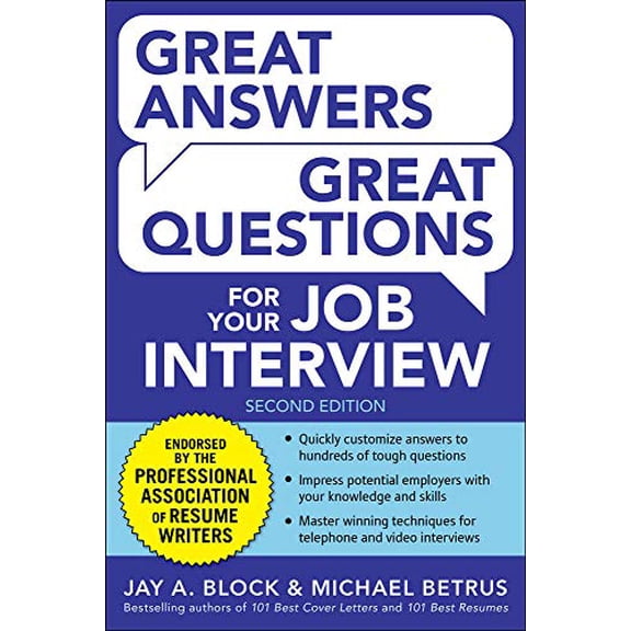 Pre-Owned Great Answers, Great Questions For Your Job Interview, 2nd Edition Paperback