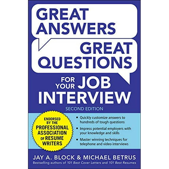 Pre-Owned Great Answers, Great Questions For Your Job Interview, 2nd Edition Paperback