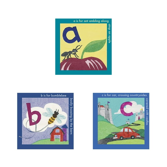 Great Art Now ABC by Kim Jacobs 3 Piece Print Art Set Each 12W x 12H