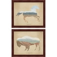 thumbnail image 1 of Great Art Now American Southwest Horse & Buffalo Distressed by Wild Apple Portfolio, 2 Piece Framed Art Set Each 11.25"W x 9.25"H, 1 of 3