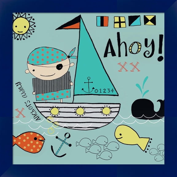 Great Art Now Anchors Away by Katie Doucette, Framed Wall Art, 14W x 14H
