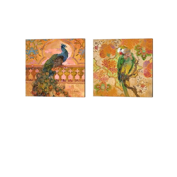 Great Art Now Animal Utopia by Evelia Designs 2 Piece Canvas Art Set Each 14W x 14H