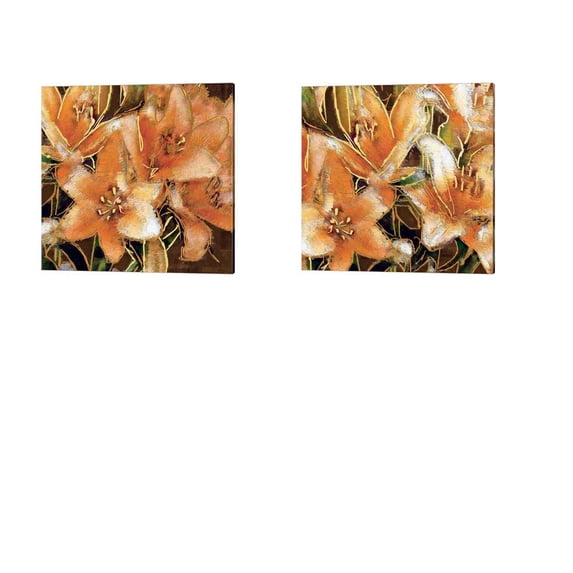Great Art Now Apricot Dream by Lane Ashfield 2 Piece Canvas Art Set Each 14"W x 14"H