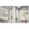 thumbnail image 1 of Great Art Now Attic Bathroom Gray by Silvia Vassileva 2 Piece Canvas Art Set Each 12"W x 15"H, 1 of 3
