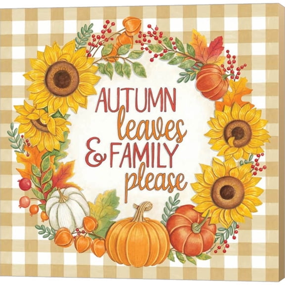 Great Art Now Autumn Leaves by Deb Strain, Canvas Wall Art, 12W x 12H