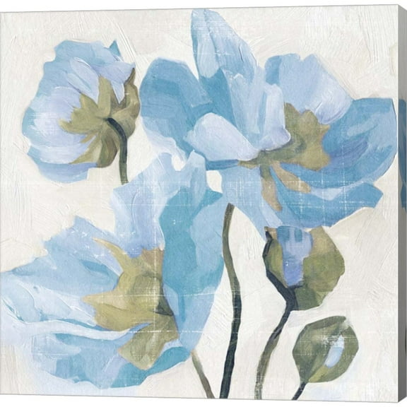 Great Art Now Azure Peony I by Emma Caroline, Canvas Wall Art, 12W x 12H
