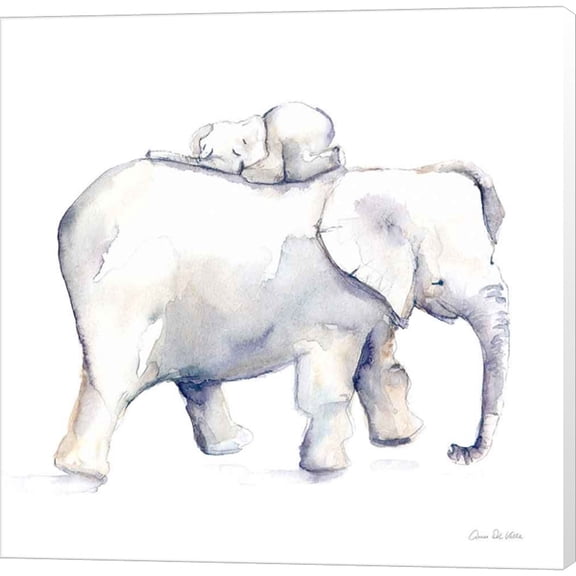 Great Art Now Baby Elephant Love III by Aimee Del Valle, Canvas Wall Art, 12W x 12H
