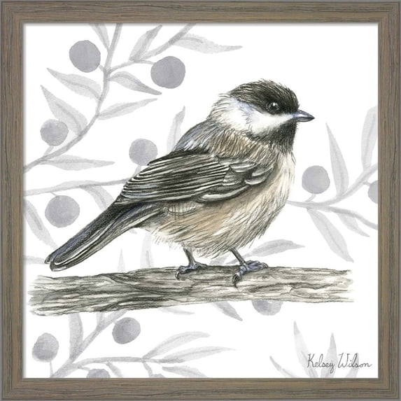 Great Art Now Backyard Birds II-Chickadee by Kelsey Wilson, Framed Wall Art, 13W x 13H