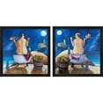 thumbnail image 1 of Great Art Now Bath by Ronald West, 2 Piece Framed Art Set Each 13"W x 13"H, 1 of 3