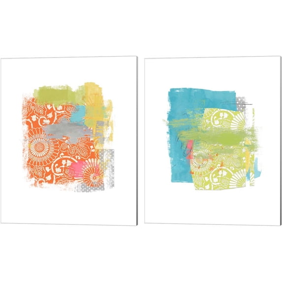Great Art Now Beach Day B by Suzanne Nicoll 2 Piece Canvas Art Set Each 12"W x 15"H