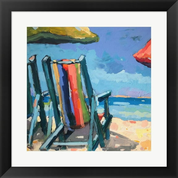 Great Art Now Beach Time by Page Pearson Railsback, Framed Wall Art, 19.5W x 19.5H