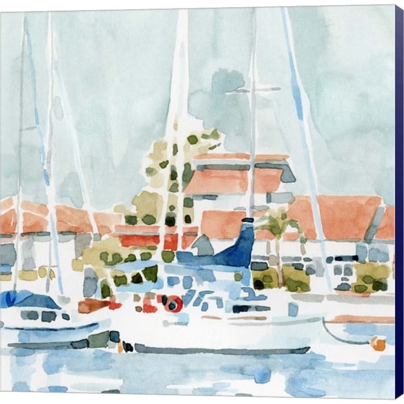 Great Art Now Beach Town Summer I by Emma Caroline, Canvas Wall Art, 24W x 24H