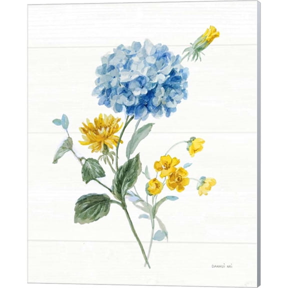 Great Art Now Bees and Blooms Flowers III by Danhui Nai, Canvas Wall Art, 16W x 20H