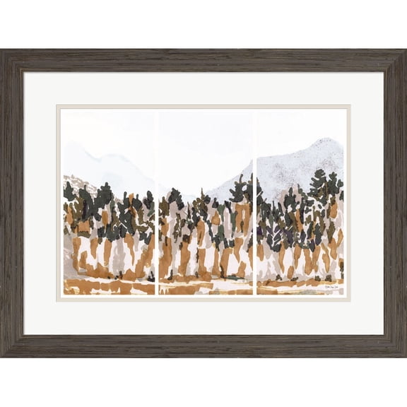 Great Art Now Big Mountain Triptych by Stellar Design Studio, Framed Wall Art, 28W x 21.5H