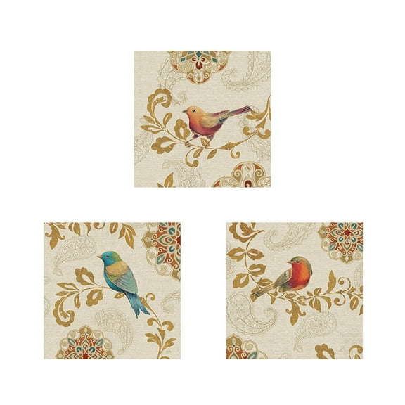 Great Art Now Bird Rainbow by Daphne Brissonnet 3 Piece Print Art Set Each 12W x 12H