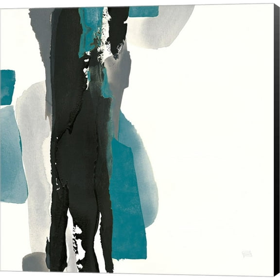 Great Art Now Black and Teal II by Chris Paschke Canvas Wall Art