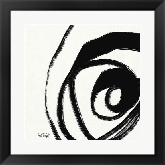 Great Art Now Black and White Abstract III by Anne Tavoletti, Framed Wall Art, 19.5W x 19.5H