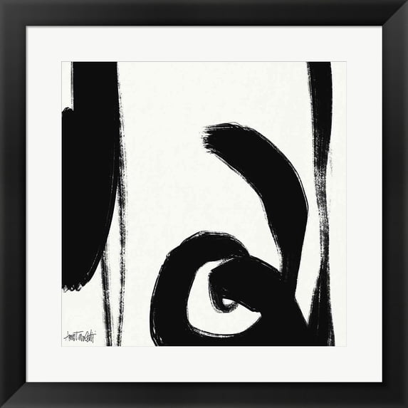 Great Art Now Black and White Abstract IV by Anne Tavoletti, Framed Wall Art, 19.5W x 19.5H