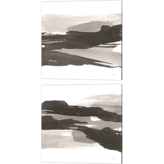 Great Art Now Black and White Classic by Chris Paschke 2 Piece Canvas Art Set Each 14"W x 14"H