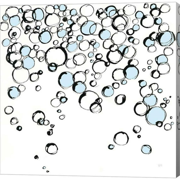 Great Art Now Blue Bubbles III by Chris Paschke, Canvas Wall Art, 24W x 24H