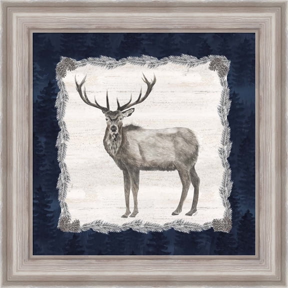 Great Art Now Blue Cliff Mountains III-Elk by Tara Reed, Framed Wall Art, 20W x 20H