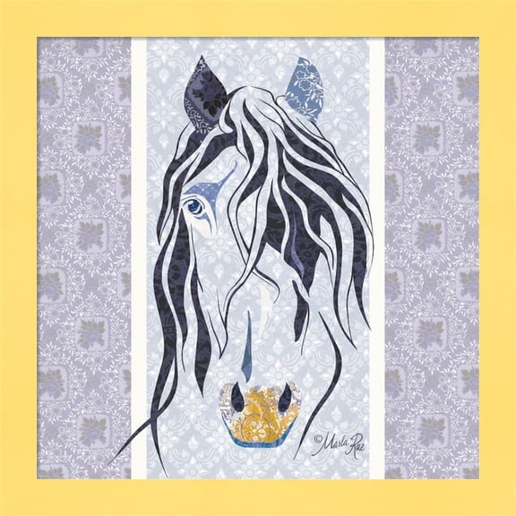 Great Art Now Bluestar the Horse by Marla Rae, Framed Wall Art, 14W x 14H