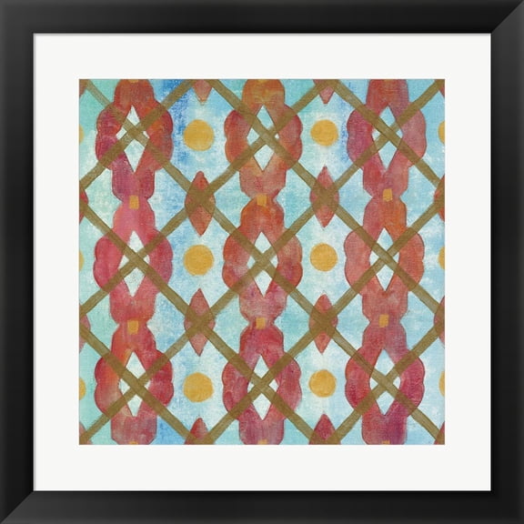 Great Art Now Boho Lattice III by Silvia Vassileva, Framed Wall Art, 19.5W x 19.5H