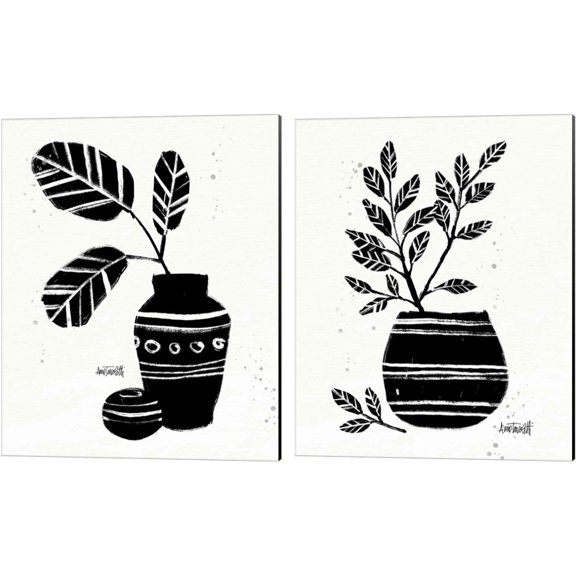 Great Art Now Botanical Sketches B by Anne Tavoletti 2 Piece Canvas Art Set Each 12"W x 15"H