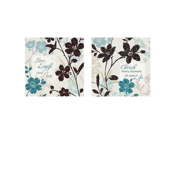 Great Art Now Botanical Touch Quote by Lisa Audit 2 Piece Print Art Set Each 12"W x 12"H