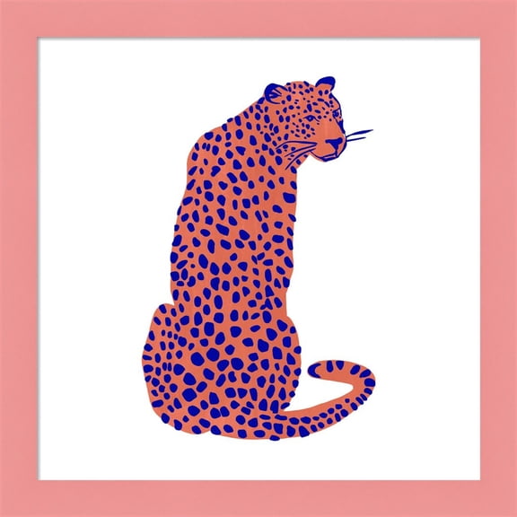 Great Art Now Bright Leopard II by Emma Scarvey, Framed Wall Art, 14W x 14H