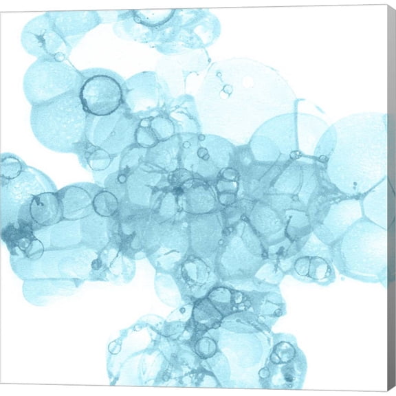 Great Art Now Bubble Square Aqua III by Kelsey Wilson, Canvas Wall Art, 24W x 24H