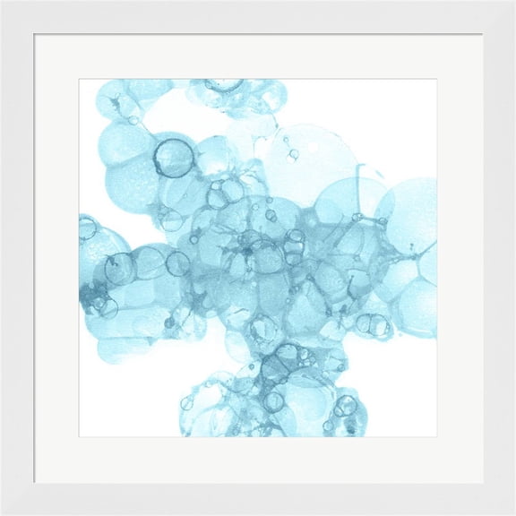 Great Art Now Bubble Square Aqua III by Kelsey Wilson, Framed Wall Art, 19.75W x 19.75H