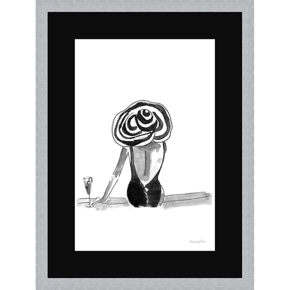 Great Art Now By the Pool by Mercedes Lopez Charro, Framed Wall Art, 18.25W x 24.25H