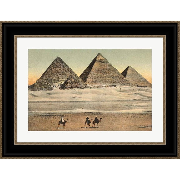 Great Art Now Cairo Pyramids by Wild Apple Portfolio, Framed Wall Art, 34.5W x 26.5H