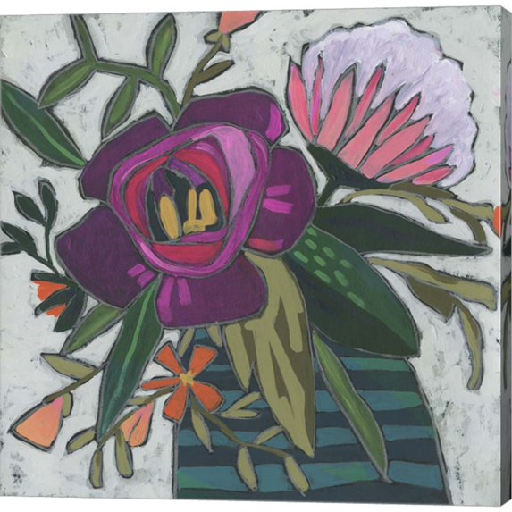 Great Art Now Carnivale Flora I by June Erica Vess, Canvas Wall Art, 12W x 12H