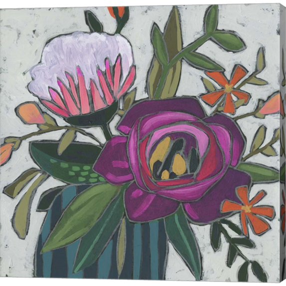 Great Art Now Carnivale Flora II by June Erica Vess, Canvas Wall Art, 12W x 12H