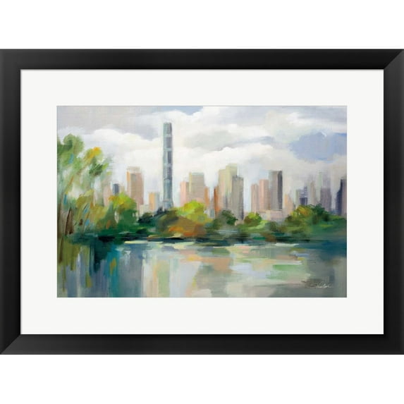Great Art Now Central Park Early Spring by Silvia Vassileva, Framed Wall Art, 24.75W x 18.75H