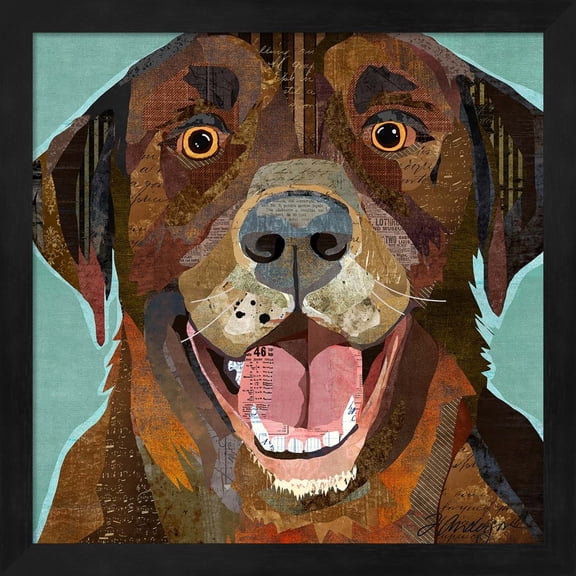 Great Art Now Chocolate Lab by Traci Anderson, Framed Wall Art, 13.25W x 13.25H