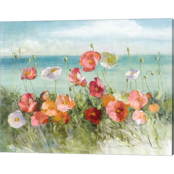 Great Art Now Coastal Poppies Light. by Danhui Nai, Canvas Wall Art, 20W x 16H