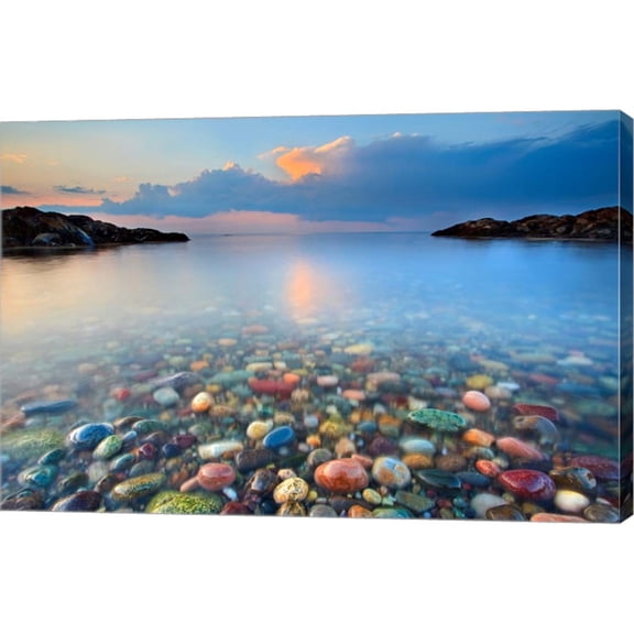 Great Art Now Colored Rocks by Patrick Zephyr, Canvas Wall Art, 30W x 20H