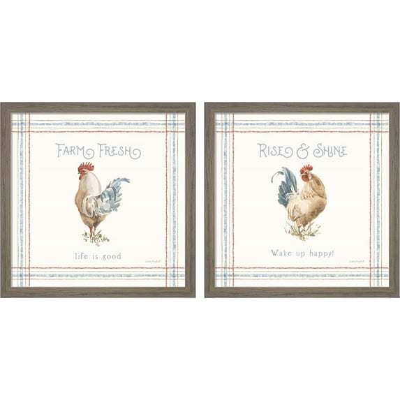 Great Art Now Countryside G by Lisa Audit, 2 Piece Framed Art Set Each 13"W x 13"H