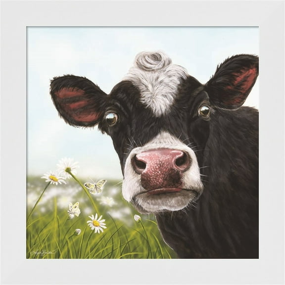 Great Art Now Daisy Moo by Angela Bawden, Framed Wall Art, 14W x 14H