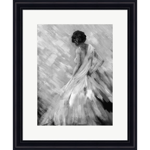 Great Art Now Dancing BW Queen 2 by Doris Charest, Framed Wall Art, 19.25W x 23.25H