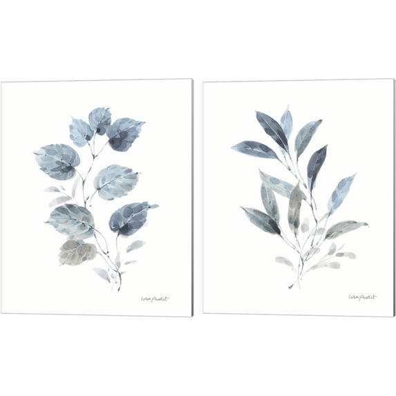Great Art Now Dancing Leaves B by Lisa Audit 2 Piece Canvas Art Set Each 12"W x 15"H