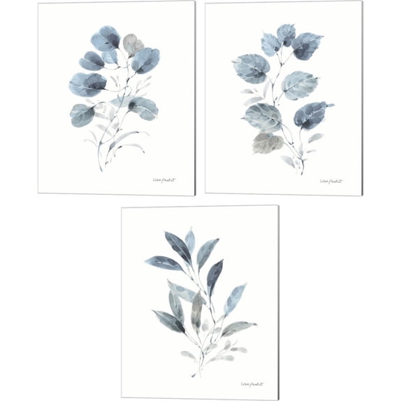 Great Art Now Dancing Leaves by Lisa Audit 3 Piece Canvas Art Set Each 12"W x 15"H